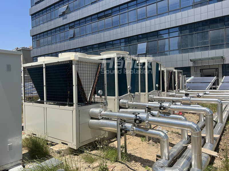 屋面空調(diào)風冷熱泵機組噪音大，影響周邊居住環(huán)境，該如何解決？